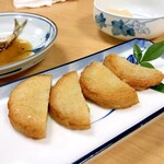 九州八豊　やせうまだんご汁 - 辛子蓮根のさつま揚げ