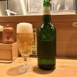 Sendai Chuukasoba Jinya - もちろんビールは欠かせない。