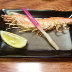 割烹 寿司魚かね - 海老の串焼き