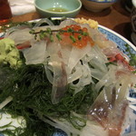 浜貞 - 活きヤリイカ刺身＠２８００円