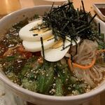 やきにくホルモン壱番 - 締めの冷麺、旨味シッカリですが、酸味も程良くて好きな味