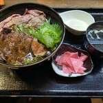 Baffaro - 櫻井畜産の黒毛和牛ワイン牛レアステーキ令和ver.「魅力ぎゅうぎゅう丼」