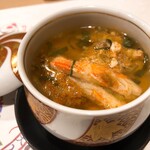 うを徳 - せいこ蟹とたらの白子とユリ根の茶碗蒸し