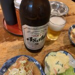 立飲み たきおか - ビール　大瓶　450円