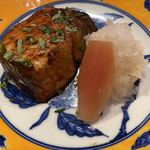 一心鮨 光洋 - 寒鰤の照り焼き、大根おろし