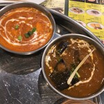 ニューサラティー - ランチメニュー7「サラティセット」(1000円)のお好きなカレー2種