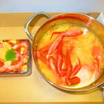札幌市場めし　まるさん亭 - １日５０杯限定・海鮮バラチラシ　１０００円（税込）と１日５０杯限定・お鍋持参のテイクアウト蟹汁３人前で１０５０円（税込）【２０１９年１２月】