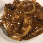 保昌 - 牛バラ肉カレーご飯のアップ