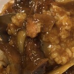 保昌 - 牛バラ肉カレーご飯の接写