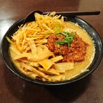 Soramameramenhompo - 味噌担々麺＋メンマ＋ねぎ