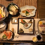 虹岳島荘 - お夕食　最初のセット 