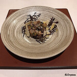 カーサ・デル・チーボ - 烏骨鶏笹身のTartare