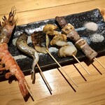 魚串 ごち - 盛り合せ 焼盛（1100円）