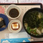 Kijimuna Shokudou - 海ブドウとアーサそば定食　1250円