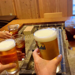 囲炉裏料理わ - （2019年8月）
                                乾杯〜〜( ´∀` )/▽☆▽ヽ(′ ∀｀)