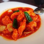 とり天発祥の店 レストラン東洋軒 - 大エビチリソース炒め