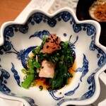 松魚亭 - 蟹と青菜の酢の物