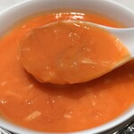 広東料理 台場 楼蘭 - 蟹の卵とたらば蟹肉入りふかひれスープ