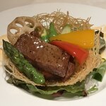 広東料理 台場 楼蘭 - 和牛サーロインと秋野菜の炒め籠入り