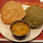 ガネーシュ - 12月限定ディナーコースのプーリーとベジタブルカリー