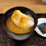 あんみつの深緑堂 - 白小豆の白いお汁粉(550円)