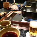 松阪亭 三澤 - しゃぶしゃぶ準備完了