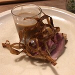 コルツ - ）鴨の焼浸し　ごぼうスープ