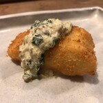 コルツ - 寄席豆腐を凍み豆腐にしたフライ　塩卵タルタル