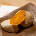 うを徳 - 2019.12 山城海老芋 カラスミ乗せ