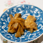 うを徳 - 2019.12 スルメイカの塩辛、生スルメイカの肝和え