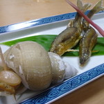 檜 - 焼物（本つぶ貝、鮎）