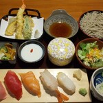 Icchou - お寿司いっちょう御膳･小そば付￥1350＋税(R1.12.1撮影)