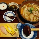 いっちょう - 寿司とおっ切り込みうどんセット￥1190＋税(R1.12.1撮影)