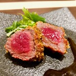 神戸牛割烹 銀座 美作 - 山形牛カツレツ
            美しい〜♡
            箸で切れちゃう柔らかお肉で、もう一皿食べたいくらい！