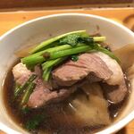 浅草じゅうろく - お椀で鴨セリ汁
