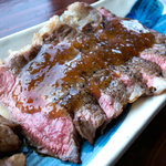 御飯屋  おはな - 「糸島セット」の糸島産牛のひとくちステーキ。とても柔らかくてジューシーなお肉でした。