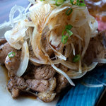 御飯屋  おはな - 「糸島セット」の伊都国地鶏の炭火焼。これまた香ばしくて食感も良かったです。