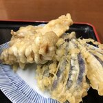 讃岐うどん いわい - とり天、なす天