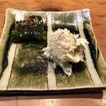 Oosaka Kicchin - たたき胡瓜のラー油マリネとポテトサラダ