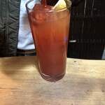 宮川橋もつ肉店 - トマトハイ、トマトジュースは缶で出て来る