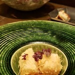 かわ村 - 帆立貝のフリット 鮟肝のソース