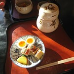 瓢亭 - 朝粥の料理