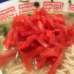 田中商店 - 【再訪】豚骨スープに紅生姜ってあうよね