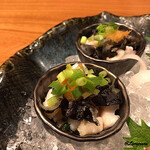 千陽 - 鮟鱇の身と皮のポン酢和え