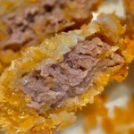 炭火焼肉くらた - 和牛かつ(３個)・カキフライ(２個)定食(\1,700)