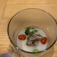 ビストリア 魚タリアン - アジのマリネとヴィシソワーズのカクテル