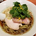 麺屋 六感堂 - 醤油グリーン麺 ゆずみつば