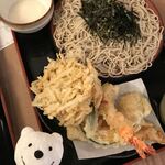 味奈登庵 - 年越とろろそば(+ごぼう天ぷら) Tororo Soba Buckwheat Noodles with Grated Yam (+Burdock Tempura) at Minato-an
