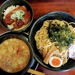 Hamaiba - 「つけ麺特盛り(400g) 1030円 + チャーシュー丼セット 270円