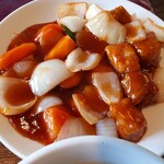 中国料理 桜華楼 - 酢豚定食(1050円)　酢豚